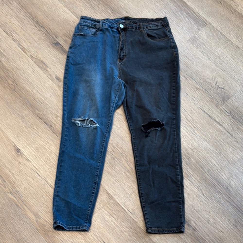 SHEIN Curve 2 Tone Jeans